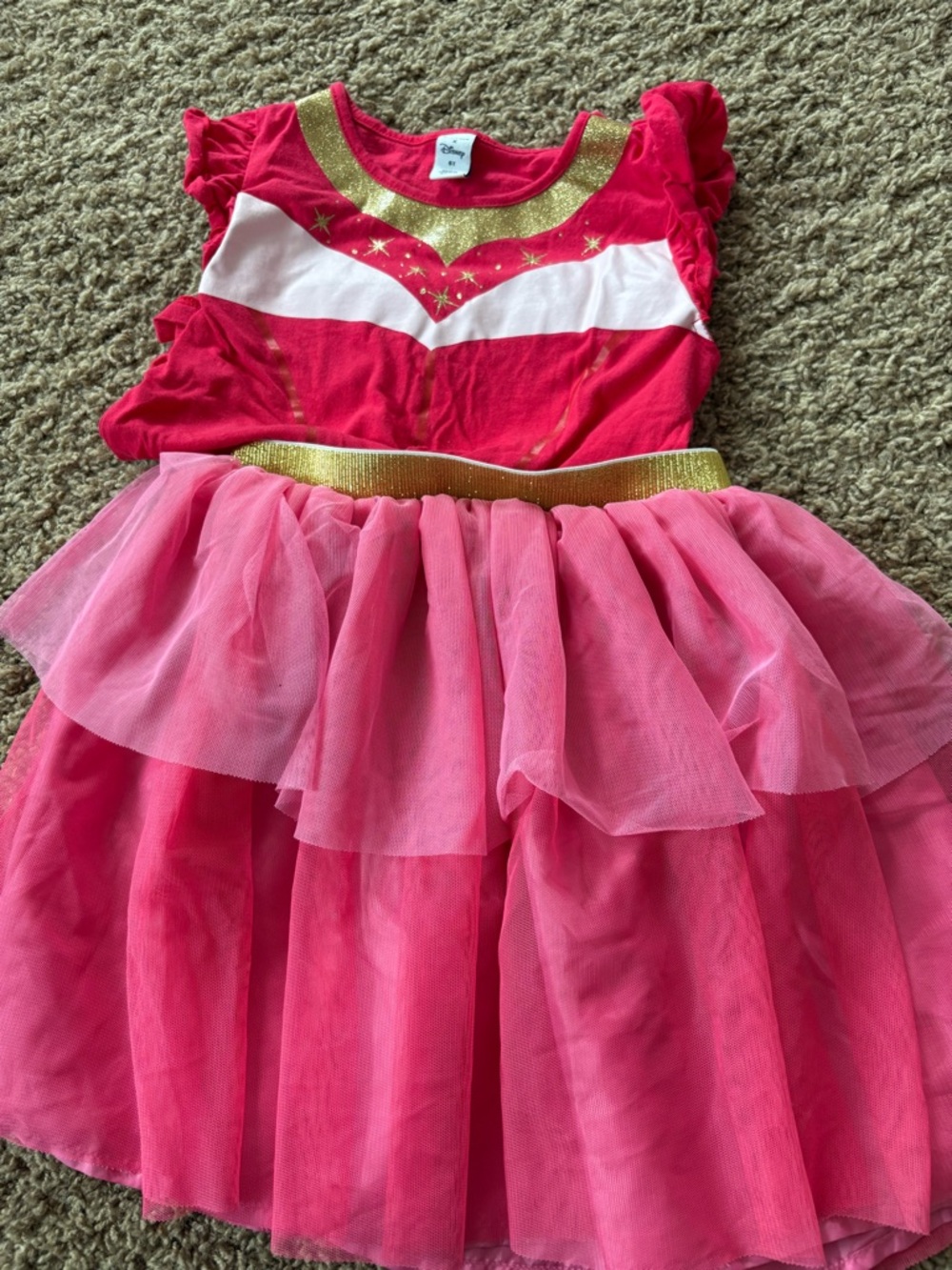 Disney Princess Aurora Pink and Gold Princess Tulle Dress for Kids 6T Old Navy